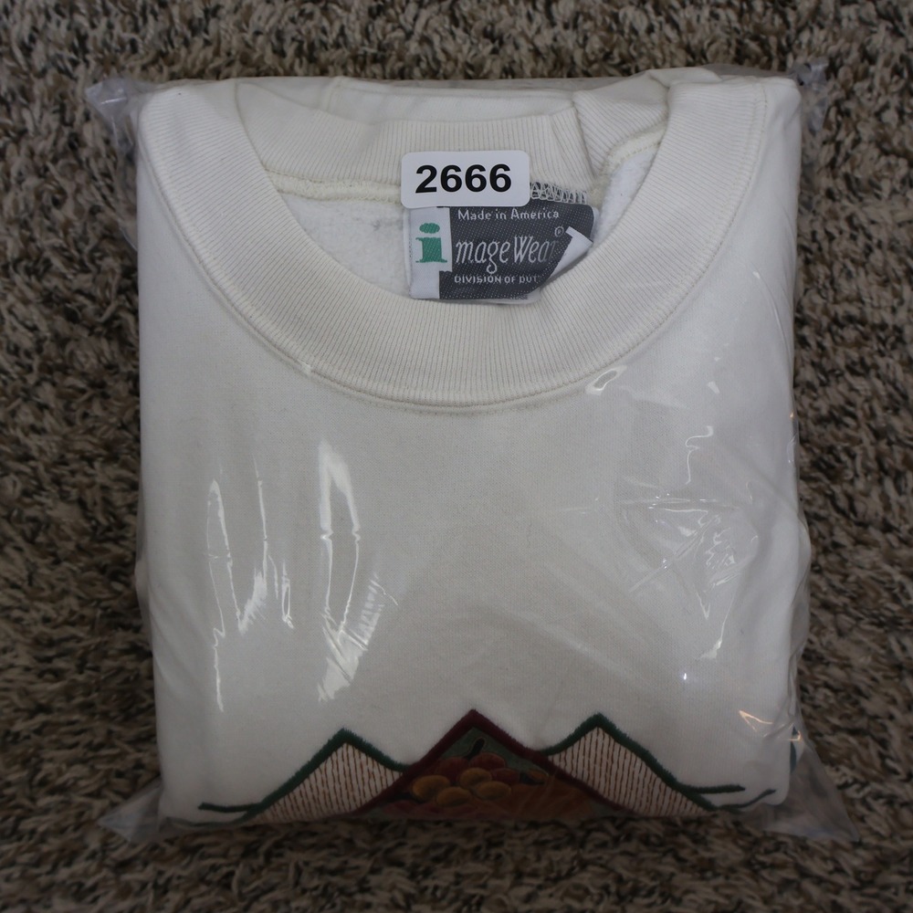 Vintage Olivet Nazarene University Sweatshirt Adult Large Embroidered White - Picture 9 of 9